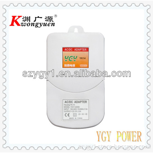 12V1A/2A AC DC Rainproof Power supply with 36W Maximum